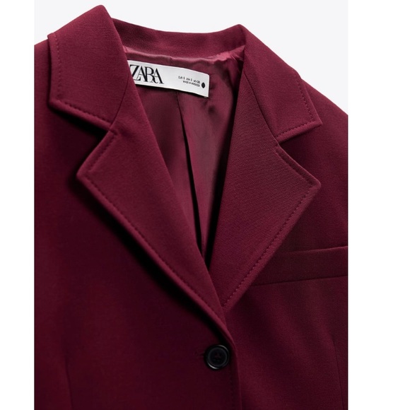 NWT Zara BUTTONED TAILORED BLAZER / L - Picture 7 of 15